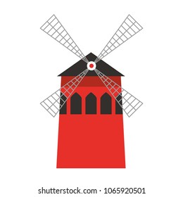 windmill farm traditonal building image