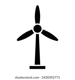 Windmill flat icon. vector illustration.