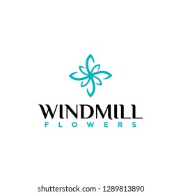 Windmill Flowers Logo Template