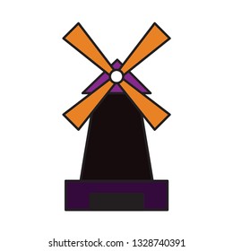 
Windmill Full color line icon,Vector illustration.
