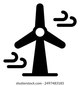 windmill glyph icon vector illustration isolated on white background