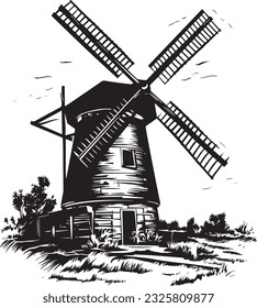 Getreidekörner von Windmühle Rustikal