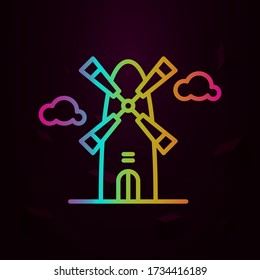 Windmill, Holland nolan icon Simple thin line, outline vector of Holland icons for ui and ux, website or mobile application