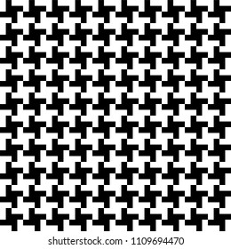 Windmill Houndstooth Seamless Pattern Vector Illustration