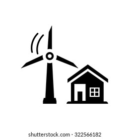 windmill and house icon