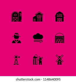 windmill icon. 9 windmill vectors with barn, windmill, wind and dutch icons for web and mobile app