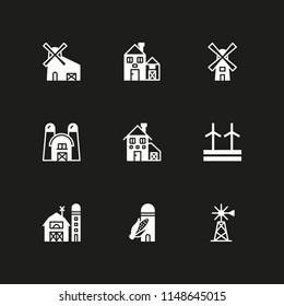 windmill icon. 9 windmill vectors with barn, eolic energy and windmill icons for web and mobile app