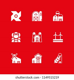 windmill icon. 9 windmill vectors with  barn, windmill and dutch icons for web and mobile app