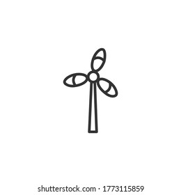 Windmill icon. alternative energy line icon