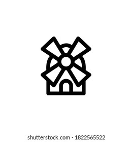 Windmill Icon , Autumn Symbol .