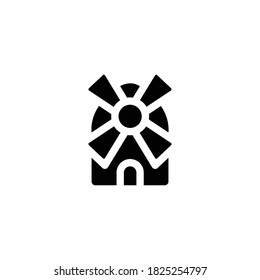 Windmill Icon , Autumn Symbol .