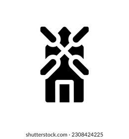 windmill icon with black color