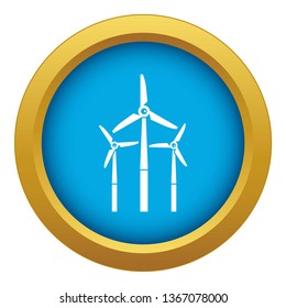 Windmill icon blue vector isolated on white background for any design