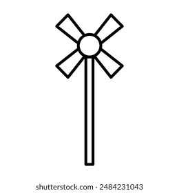 Windmill icon design in filled and outlined style