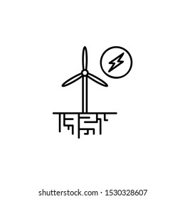 Windmill icon. Element of future business thin line icon