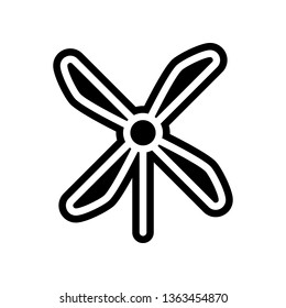 windmill icon. Element of Science for mobile concept and web apps icon. Glyph, flat icon for website design and development, app development