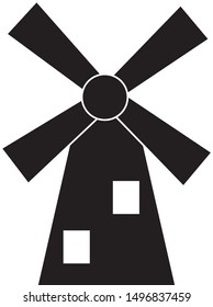 Windmill icon. Energy plant icon. Vector illustration. 