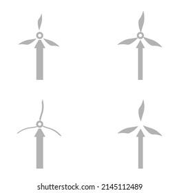 windmill icon, environmental energy concept, vector illustration