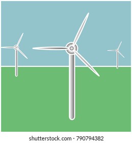 Windmill icon filled with gradients