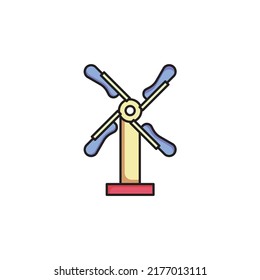 windmill icon filled outline style design. windmill icon vector illustration. isolated on white background.