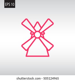  Windmill icon Flat.
