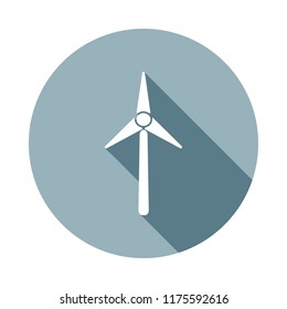 Windmill icon in Flat long shadow style. One of web collection icon can be used for UI, UX