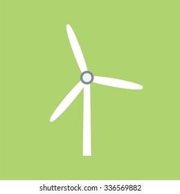 Windmill icon. Green energy icon.