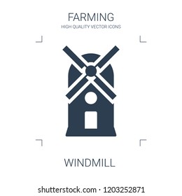 windmill icon. high quality filled windmill icon on white background. from farming collection flat trendy vector windmill symbol. use for web and mobile