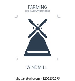 windmill icon. high quality filled windmill icon on white background. from farming collection flat trendy vector windmill symbol. use for web and mobile