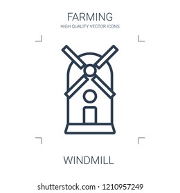 windmill icon. high quality line windmill icon on white background. from farming collection flat trendy vector windmill symbol. use for web and mobile