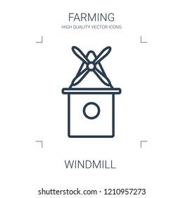 windmill icon. high quality line windmill icon on white background. from farming collection flat trendy vector windmill symbol. use for web and mobile