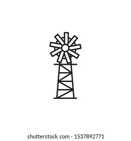 windmill icon, illustration design template
