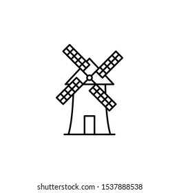 windmill icon, illustrator design template