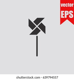 Windmill icon infographic isolated in flat style.Vector illustration.
