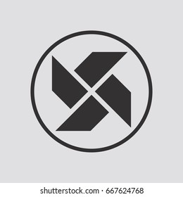 Windmill icon infographic isolated on grey background.Vector illustration.