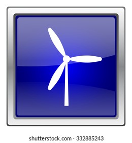 Windmill icon. Internet button on white background. EPS10 vector.