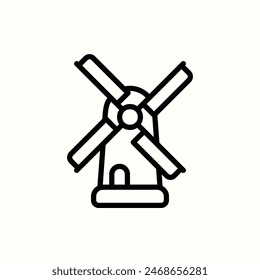 windmill icon, isolated line icon