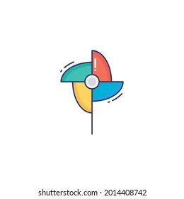 Icono De Molino De Aislado En Fondo Blanco