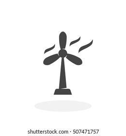 Windmill icon isolated on white background. Windmill vector logo. Flat design style. Modern vector pictogram for web graphics - stock vector
