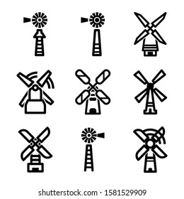windmill icon isolated sign symbol vector illustration - Collection of high quality black style vector icons
