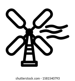 windmill icon isolated sign symbol vector illustration - high quality black style vector icons
