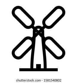 windmill icon isolated sign symbol vector illustration - high quality black style vector icons
