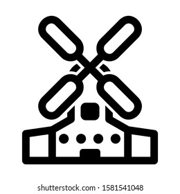 windmill icon isolated sign symbol vector illustration - high quality black style vector icons
