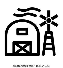 windmill icon isolated sign symbol vector illustration - high quality black style vector icons
