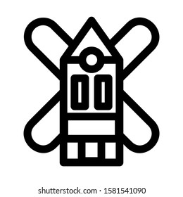 windmill icon isolated sign symbol vector illustration - high quality black style vector icons
