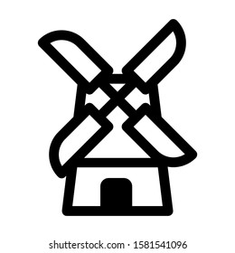 windmill icon isolated sign symbol vector illustration - high quality black style vector icons
