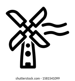 windmill icon isolated sign symbol vector illustration - high quality black style vector icons

