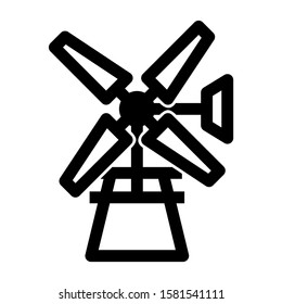 windmill icon isolated sign symbol vector illustration - high quality black style vector icons
