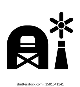windmill icon isolated sign symbol vector illustration - high quality black style vector icons

