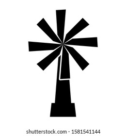 windmill icon isolated sign symbol vector illustration - high quality black style vector icons
